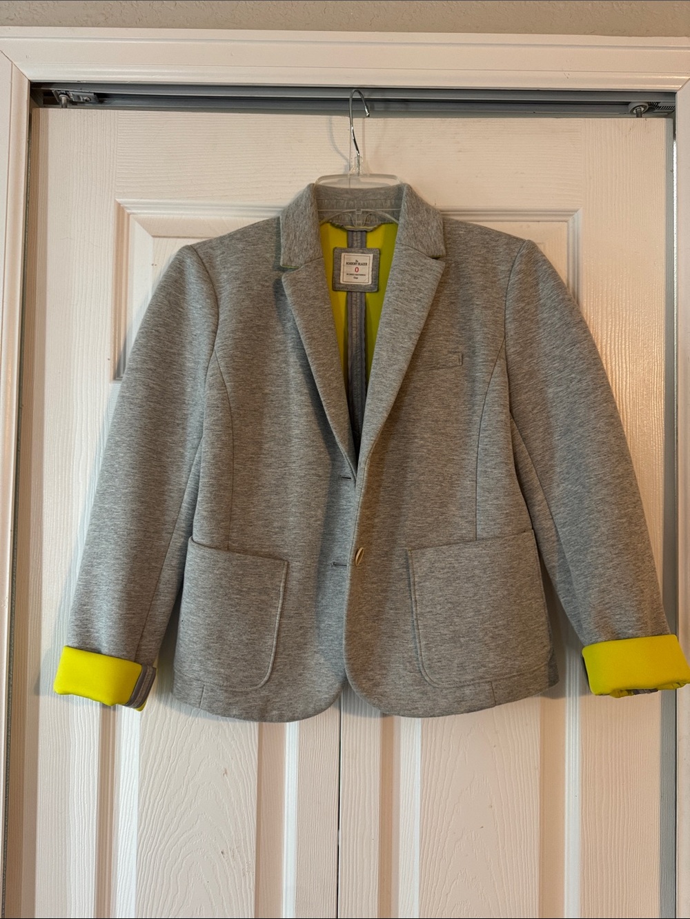 GAP Girls Gray Blazer with Yellow Lining